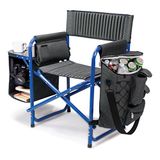 ONIVA - Fusion Original Design Outdoor klapstoel, grijs met blauw frame, 33 x 7 x 21