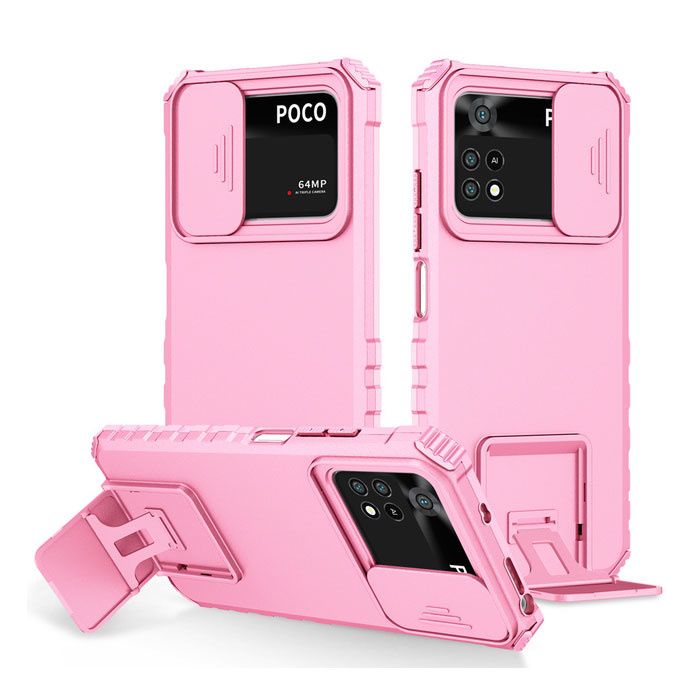 Keysion Xiaomi Poco M4 Pro (4G) Kickstand Case - Pink