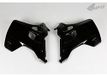 UFO PLAST Radiateurkappen, zwart/zwart, compatibel met Kawasaki KX 125 van 1992 tot 1993 KX 250 van 1992 tot 1993