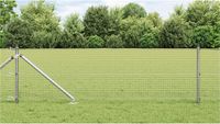 vidaXL Gelast hek met stekels, 50 x 0,6 m, verzinkt staal