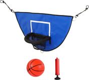 Wan GmbH Set de cerceau de basket-ball pour trampoline - Brun rouge, Noir - PVC - 45 cm