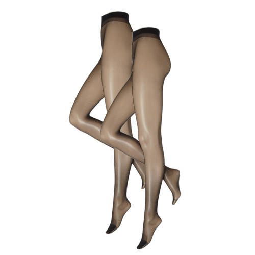 Anytime Anti-Ladder Panty 20 Denier - Set van 2 - Zwart