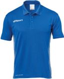 Uhlsport Score Polo Shirt Kind Azuur Blauw-Wit Maat 140