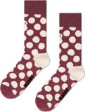 Happy Socks Big Dot Snowman Sock - unisex sokken - donkerrood - Unisex - Maat: 41 - 46