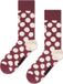 Happy Socks Big Dot Snowman Sock - unisex sokken - donkerrood - Unisex - Maat: 41 - 46
