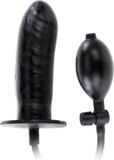 Baile Bigger Joy - Opblaasbare Dildo - Snelventiel leeglopen - 16cm - Zwart