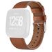By Qubix Qubix leren bandje - Bruin - compatible met Fitbit Versa 1/2 & Lite