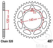 JT-Sprockets JT Tandwielen JTR487.44 / 44dts P520 Al 120