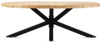 Claus and Clyde Mangohouten Salontafel - Ovaal - Industrieel 130 x 70 x 45