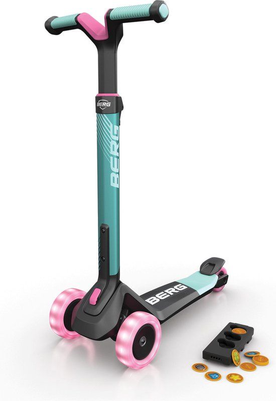 BERG Nexo Step Kinderstep - Mint - Opvouwbaar - LED wielen - 2-12 jaar