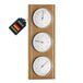TFA Dostmann analoge weerstation voor binnen, 20.1091.01, met barometer voor weersvoorspelling, thermometer en hygrometer voor bewaking van het binnenklimaat, van eikenhout