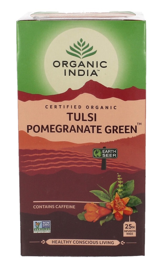 Organic India Thee Tulsi Pomegranate Green