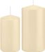 Trend Candles - Set de bougies pilier 6x pièces crème blanc 12 et 15 cm