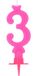 Verjaardagskaars Roze Nr. 3