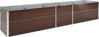 vidaXL Plantenbak verhoogd 400x80x77 cm gegalvaniseerd staal bruin