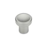 Ganter Normelemente GN 676.5-25-M6-A Kartelknop Roestvrij Staal Zilver Greepdiameter 25 mm Schroefdraad M6