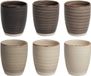 Cookinglife Bekers Delice Grijs 350 ml – Set van 6