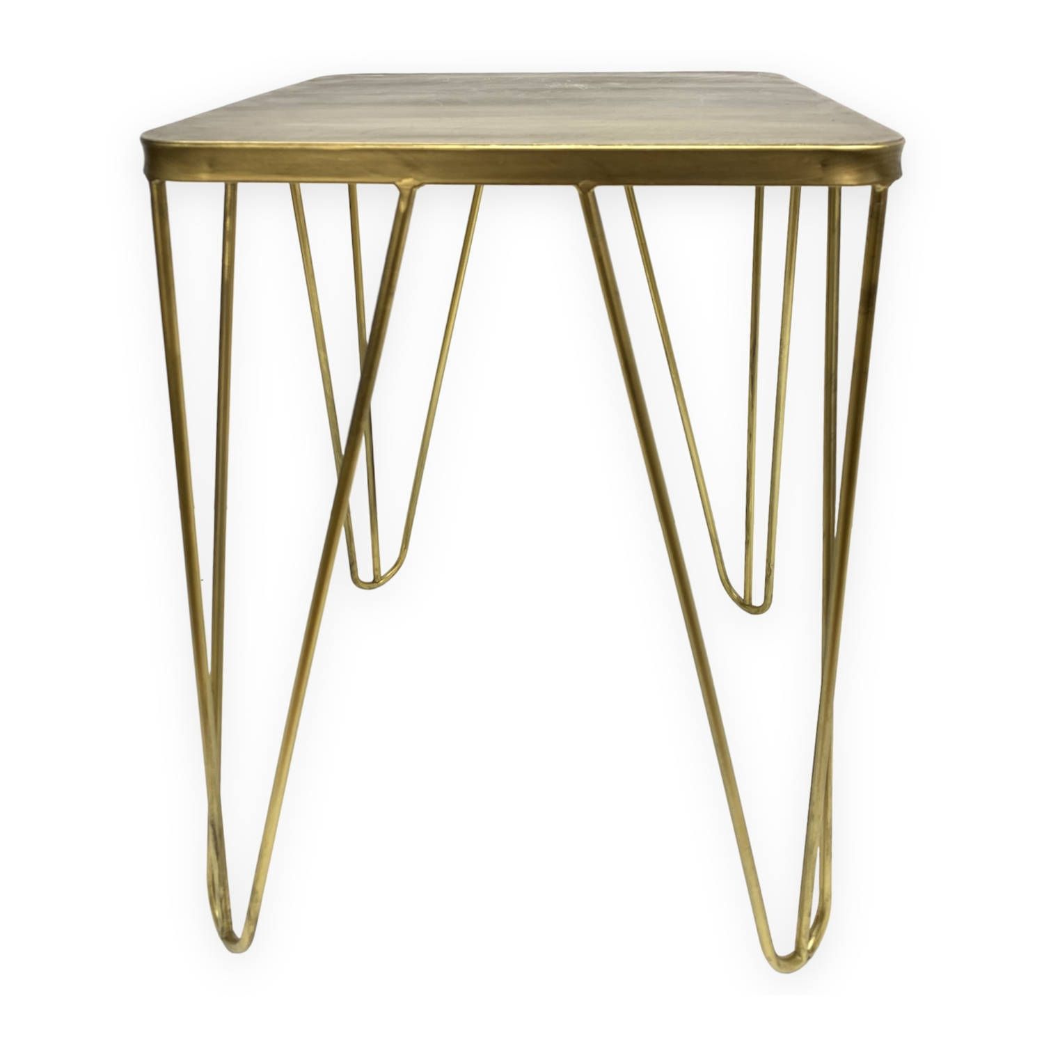 Countryfield Bijzettafel Perryville Metaal Goudkleurig 46 x 46 cm - Hoogte 60 cm