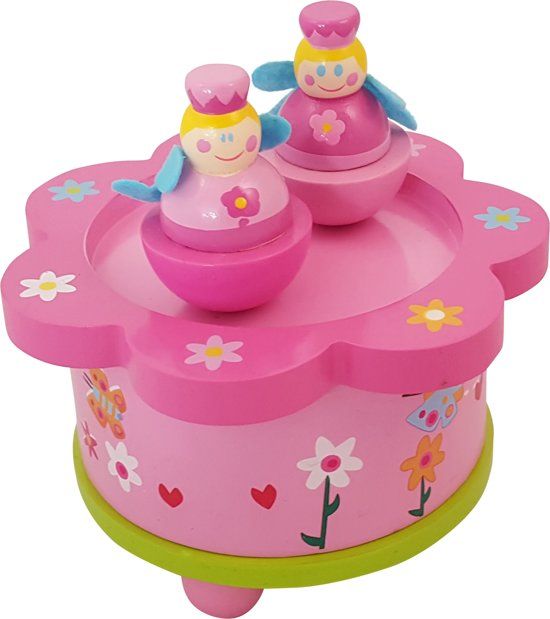 Playwood Houten muziekdoos dansende prinses roze