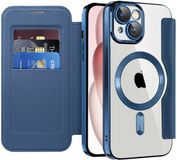 Techsuit - SmartMag Book Case - iPhone 15 - Bleu