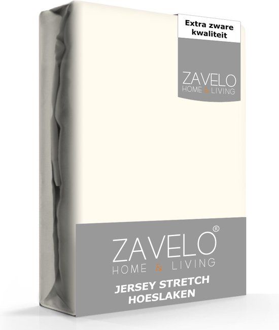 Zavelo Jersey Hoeslaken Ivoor - 190x220 cm - Extra Breed