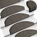 vidaXL Trapmatten - zelfklevend - 15 stuks - sisal-look - antracietkleur