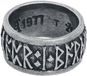 Alchemy Gothic Schriftzeichen Heren Ring - zilverkleurig - L