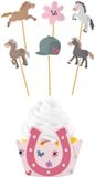 Folat Cupcake Decoratie Set Happy Horses (6st)