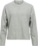 OBJECT COLLECTORS ITEM Object Trui Objjuno L/s Lo O-neck Knit Noos 23046885 Medium Grey Melange Dames Maat - XL