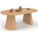 IDMarket - Table à manger, ronde, extensible, Angele, 4-10 personnes, 110-200 cm | Couleur bois effet hêtre