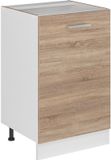 Vicco R-Line meuble bas de cuisine, Sonoma/Blanc, 50 cm sans plan de travail