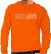 Bellatio Decorations Shoppartners Bv Glitter Holland sweater oranje met steentjes/rhinestones voor heren - Oranje fan shirts - Holland / Nederland supporter - EK/ WK trui / outfit XL