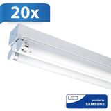Aigostar Set van 20 LED TL armaturen 150 cm dubbel - IP20