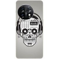 OnePlus Siliconen hoesje - ontwerp skull music