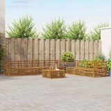 vidaXL - Bank loungeset - 7 zitplekken - Naturel - Massief Acacia Hout