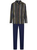 Pastunette - Pyjama - Adventure - Katoen/Modal - Groen/Blauw - Doorknoop - Maat M