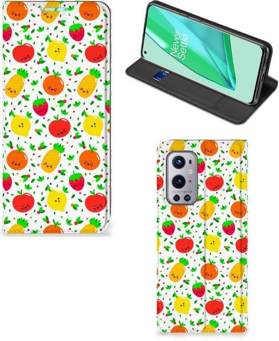 B2Ctelecom Telefoonhoesje met foto OnePlus 9 Pro - Book Case - Multi Fruits