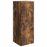 vidaXL Wandkast - 33 x 34,5 x 90 cm - Bewerkt hout - Gerookt eiken