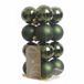 Decoris petites boules de Noël - 64x pc - vert foncé - 4 cm - plastique - décoration de Noël
