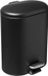 5Five - Zwarte ovale pedaalemmer - 6 liter - RVS metaal