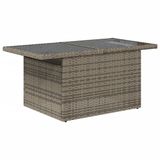 vidaXL 5-delige Loungeset met Kussens, Poly Rattan, Grijs