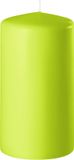 Enlightening Candles Cilinderkaars/stompkaars - limegroen - D6 x H10 cm - 36 branduren