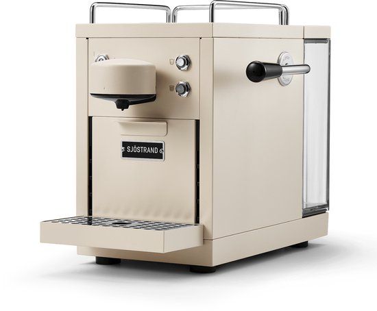 Sjöstrand Espresso Capsule Machine The Original Steel Beige Edition