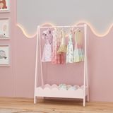 en.casa Kindergarderobe Vestnes 99x66x38 cm cotton candy roze