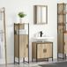 Maison Exclusive - Armoire de salle de bain avec étagères, 3 pièces, marron, bois composite