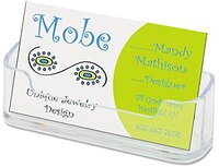 Deflecto Enkele zak Desktop Visitekaarthouder - Doorzichtig