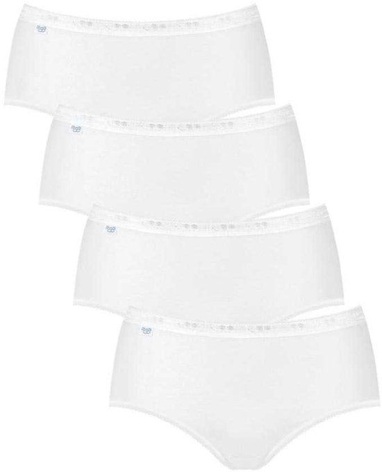 sloggi Basic+ Women's Midi Briefs - 4-Pack - White - Size 42