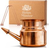 Relax Master® Koperen Neusdouche / Neti Pot inclusief 1 tongschraper