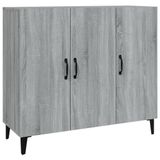 VidaXL Dressoir 90x34x80 cm Bewerkt Hout Grijs Sonoma Eikenkleurig