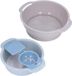 Accessoire de cuisine - Conception empilable - Mousse de finition - Filet - Boîte de rangement - Convient à toutes les tâches de cuisine - Lot de 4 avec boîte de rangement pratique.